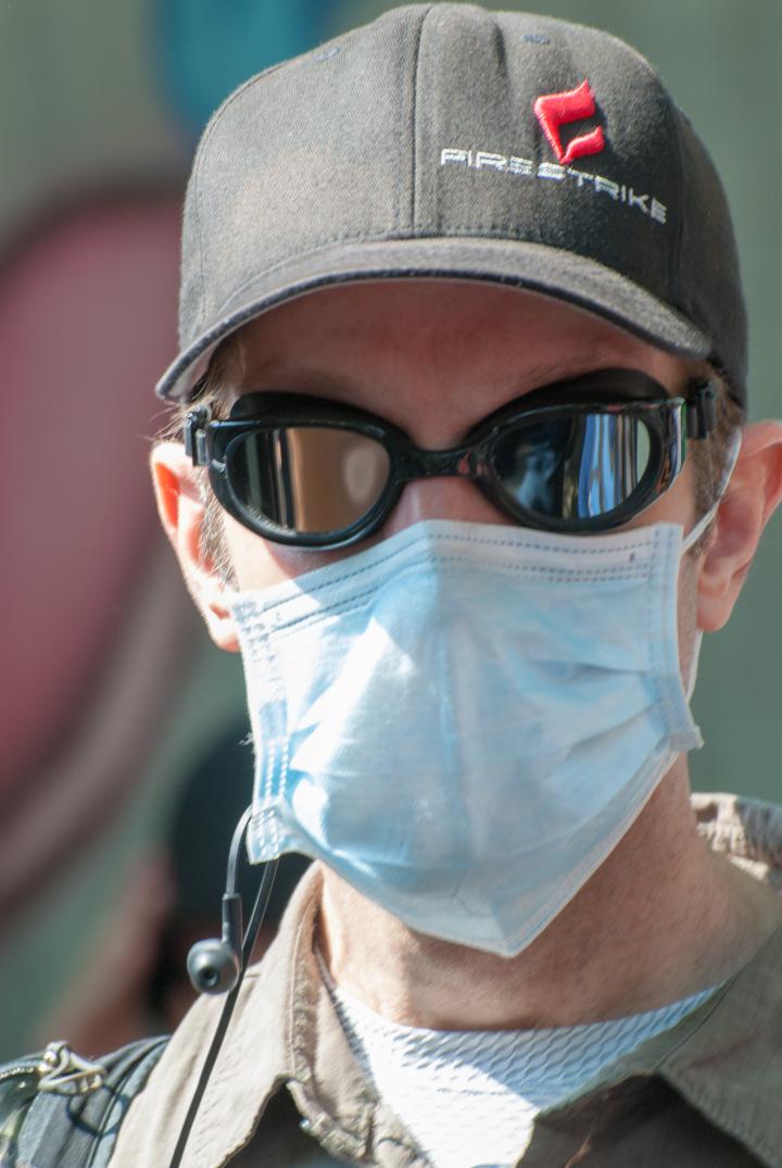 This masked Antifa Black Bloc terrorist is Samuel Wheeler-Martenis aka Sam Wheeler