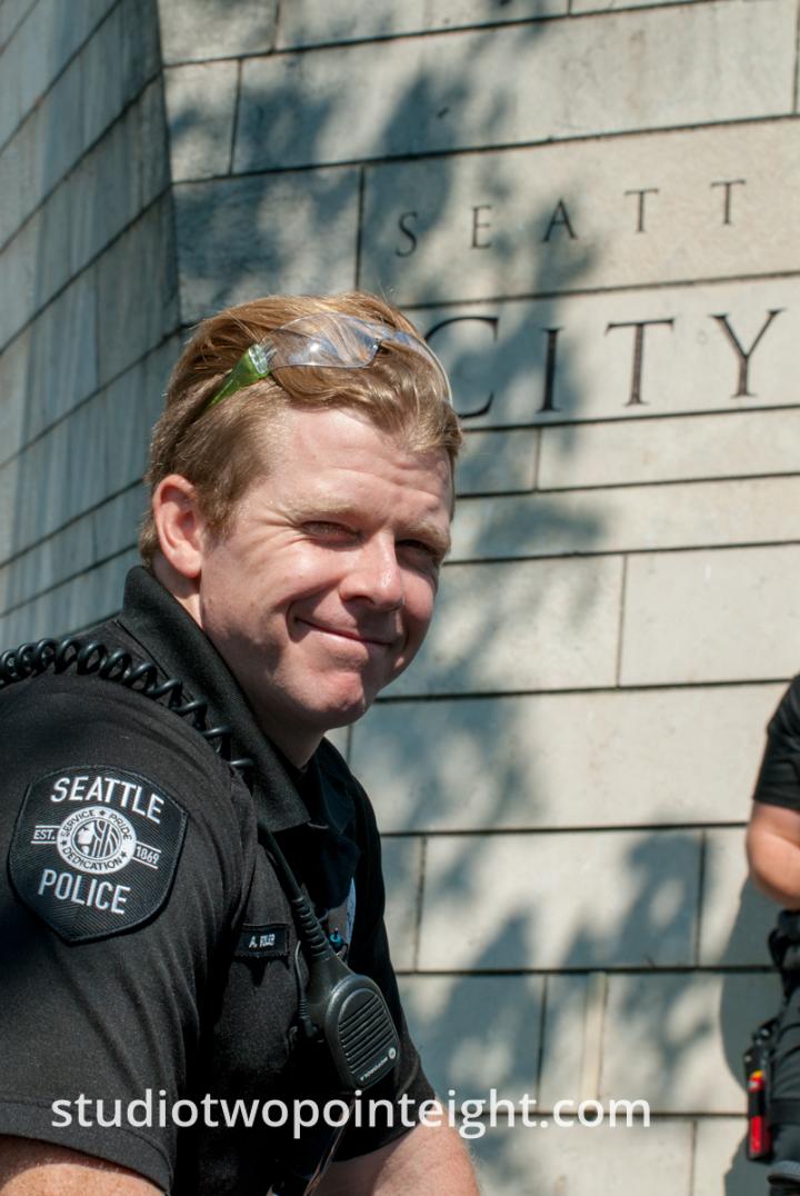 Seattle, Liberty or Death Rally, August 18, 2018, Police