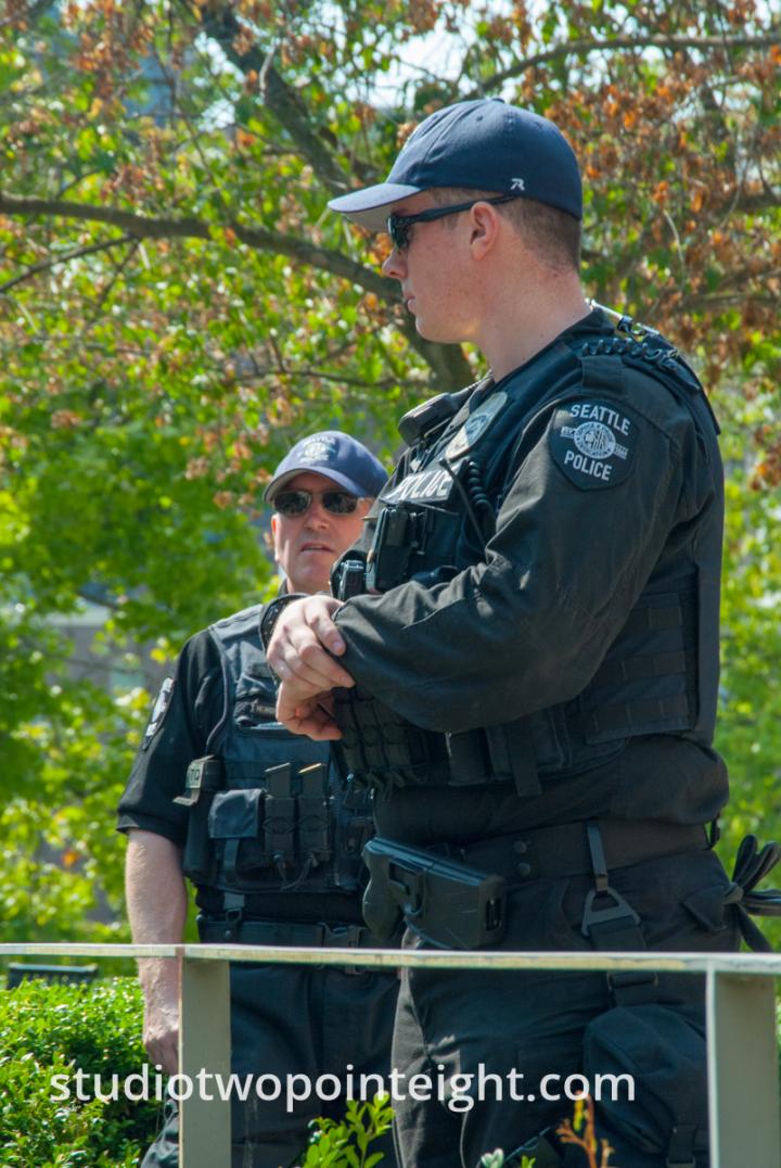 Seattle, Liberty or Death Rally, August 18, 2018, Police