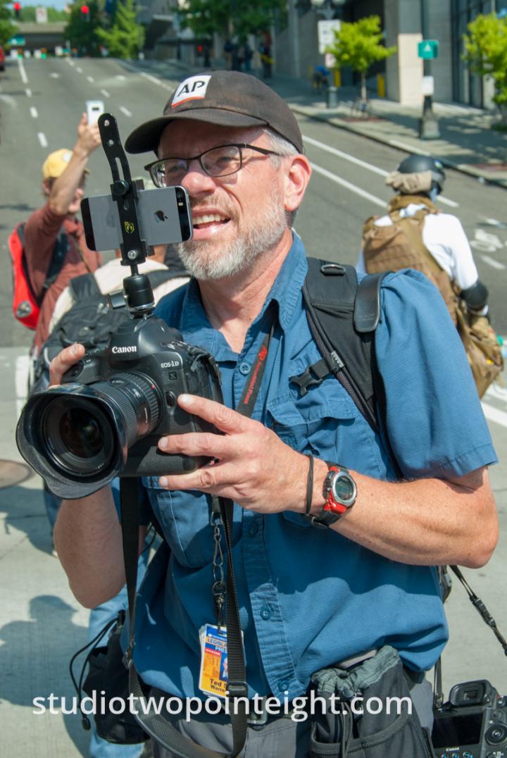Seattle, August 18, 2018, Political Rally, Ted S. Warren At Work