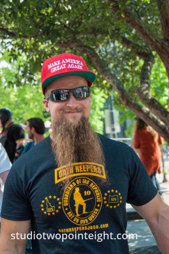 Seattle, Liberty or Death Rally, August 18, 2018, Make America Great Again Hats