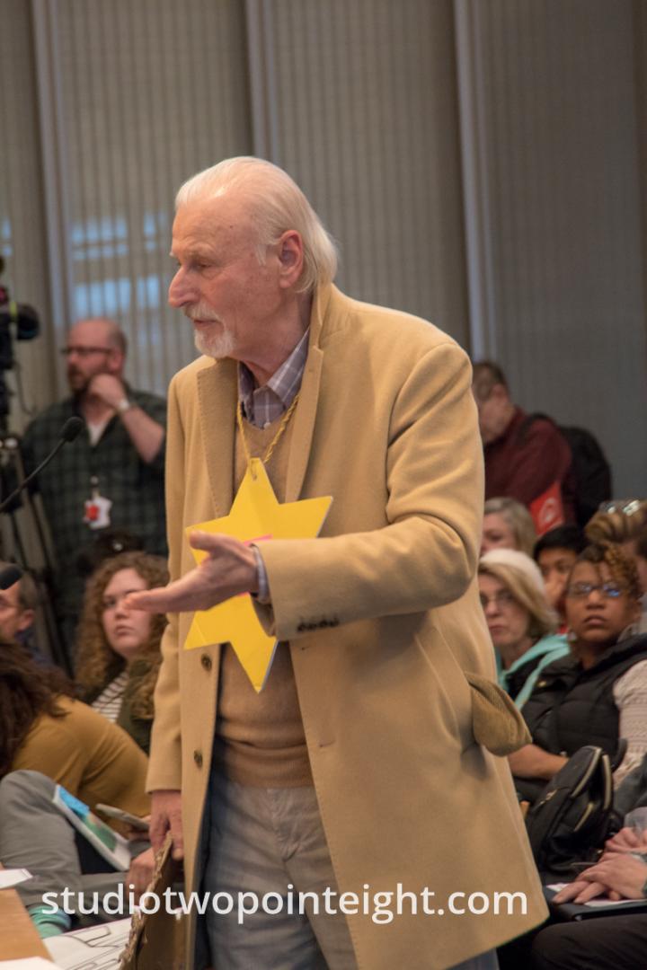 Seattle City Council, March 18, 2019, Alex Tsimerman Wore a Yellow Star of David While Testifying