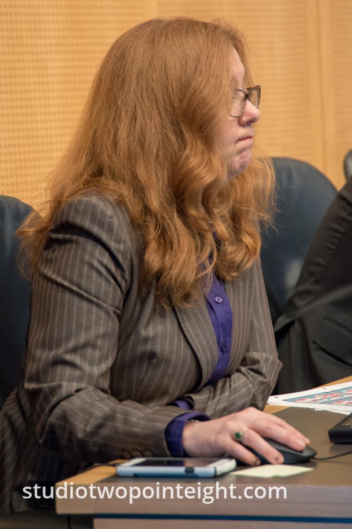 Seattle City Council, March 18, 2019, Council Member Lisa Herbold Look At Her Computer While Residents Testified