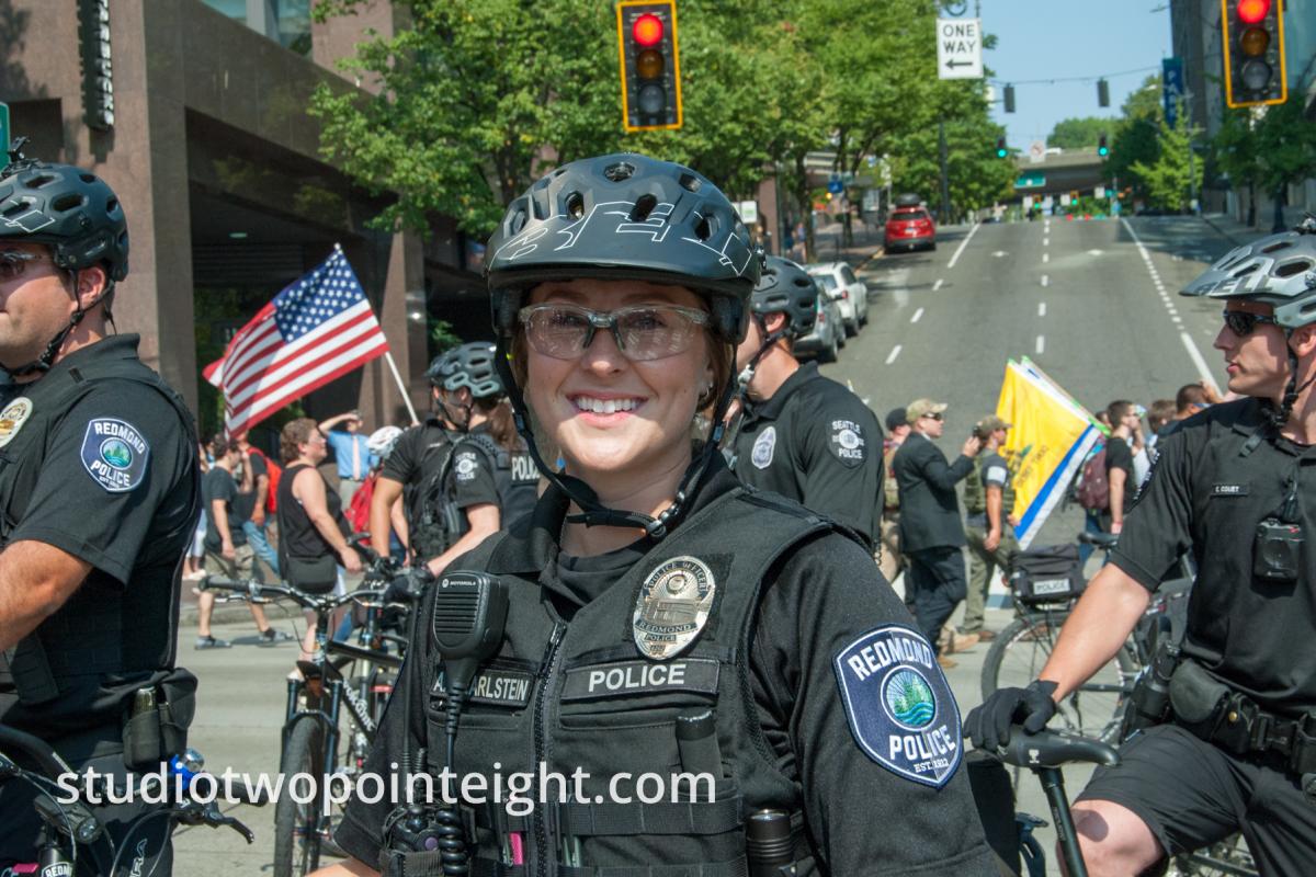 Seattle, Liberty or Death Rally, August 2018, Police Officers