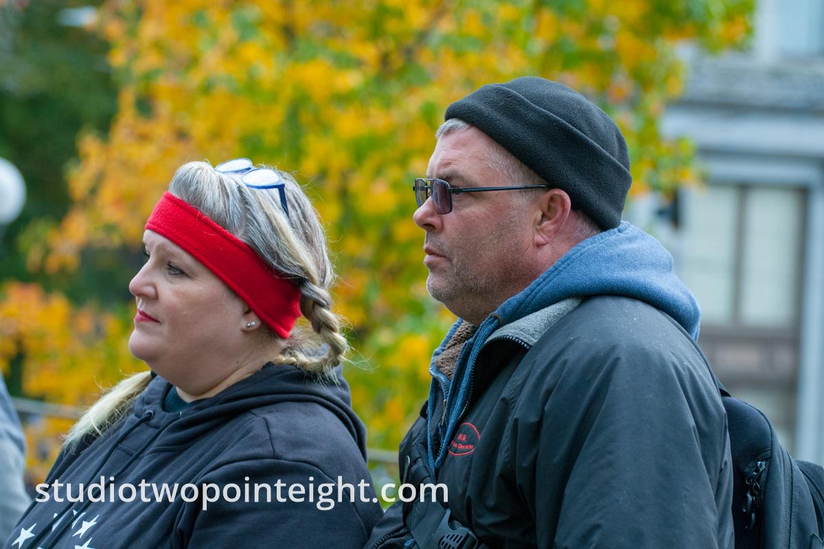 Seattle, Liberty or Death 2 Rally, December 1, 2018, A Pair of Attendees Listened to The Speeches