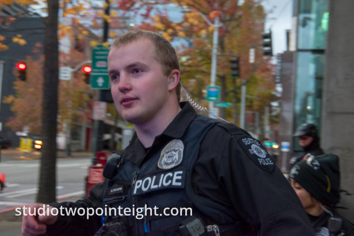 Seattle, Liberty or Death 2 Rally, December 1, 2018, Event Over, Seattle Police Packing Up and Going Home