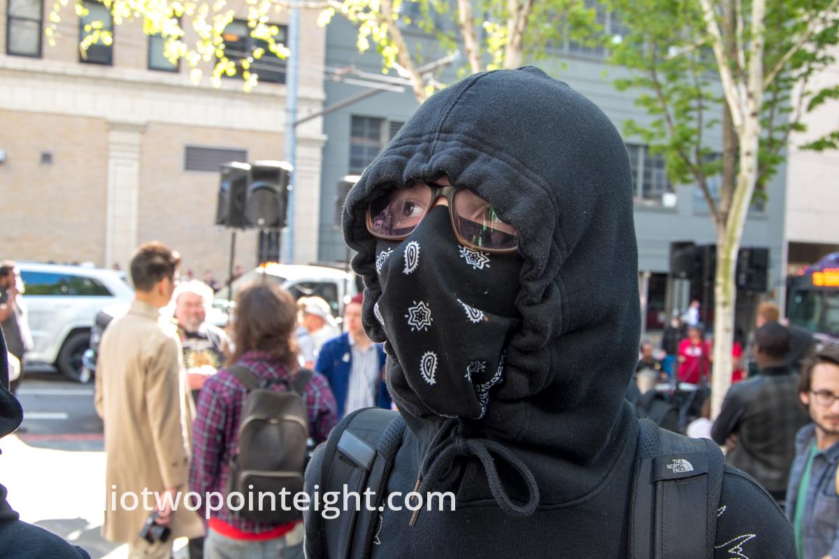 Seattle May 1, 2019 May Day Immigration Rally Marxist Antifa Black Bloc Terrorists