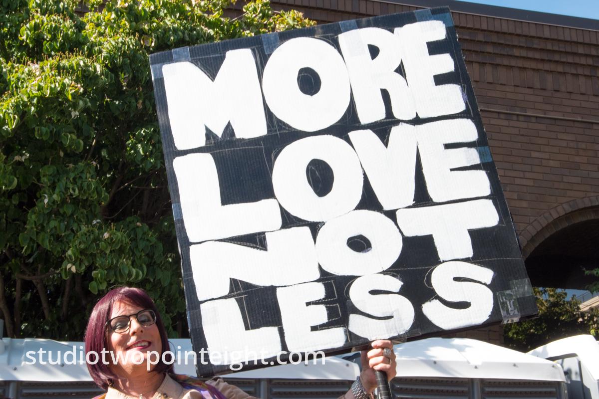 Seattle Trans Pride 2019, An Attendee With A More Love Not Less Sign