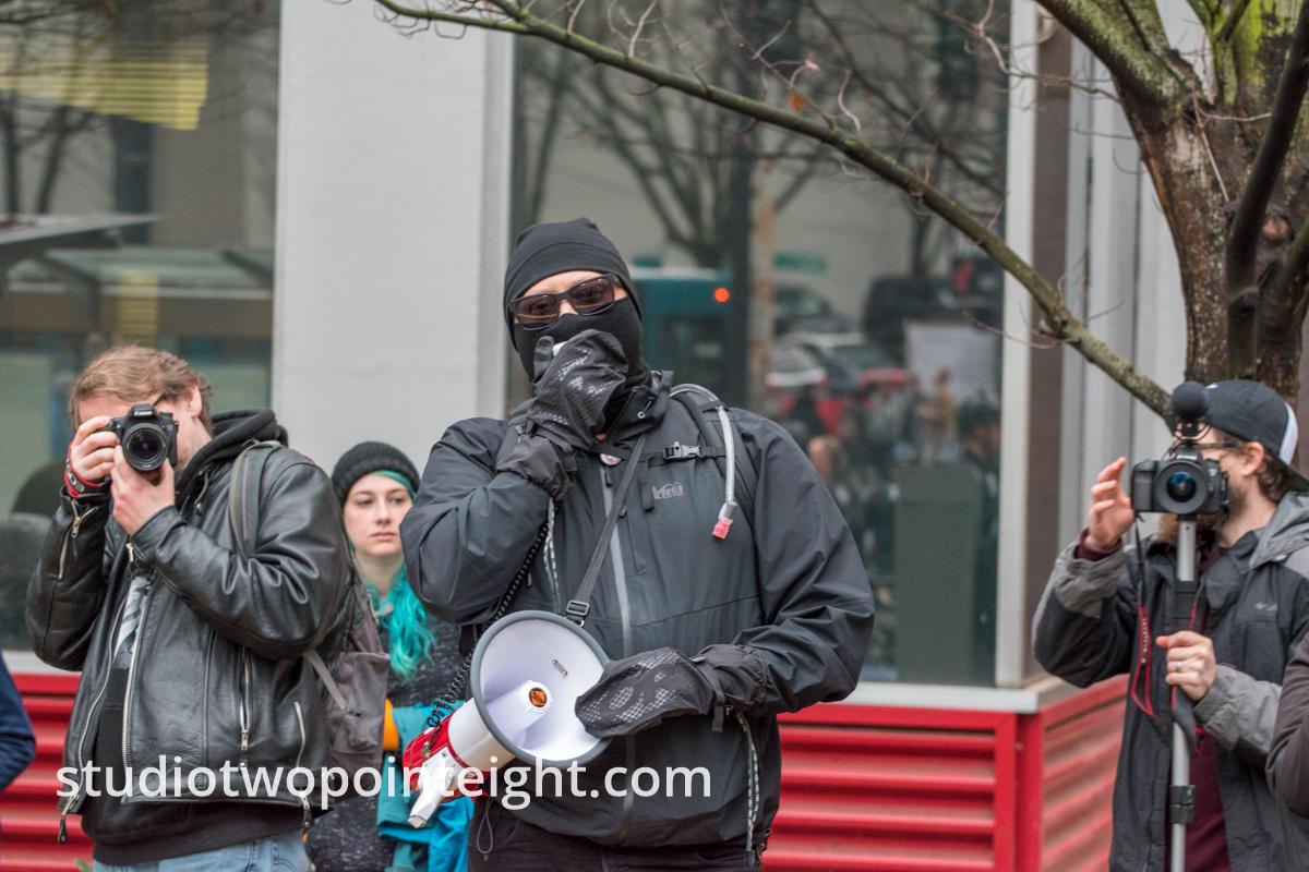 Studio 2.8, December 7, 2019, McGraw Square Seattle, Pearl Harbor Day, Gallery Of Anarcho-Communist Counter-Protesters