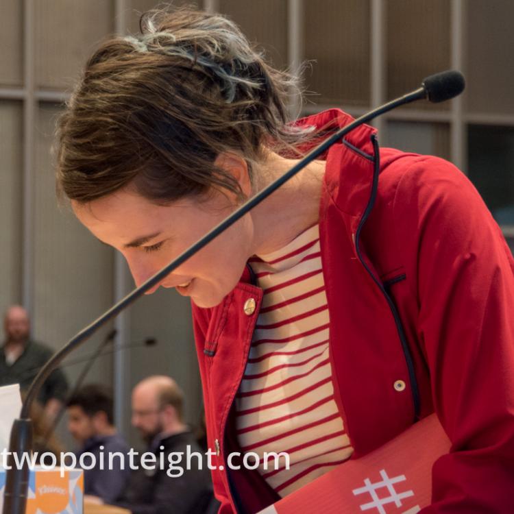 Seattle City Council, March 18, 2019, One of Many Women Who Signed Up to Testify About The Affordable Housing Ordinance