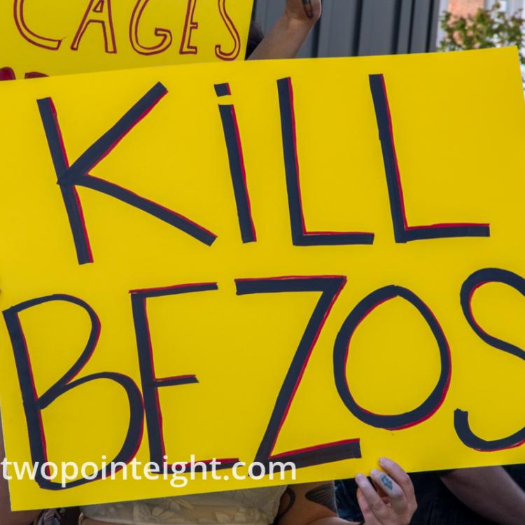 Seattle Trans Pride 2019, One of Several Attendees With Political Posters Held A - Kill Bezos - Poster