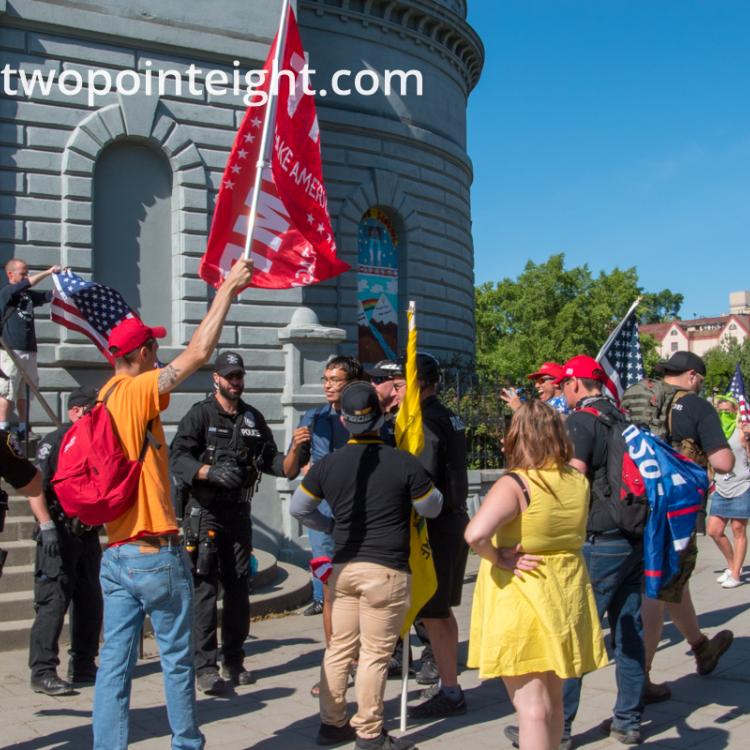 Studio 2.8, July 28, 2019, Seattle Liberty March, Asian Man Arrested by Seattle Police