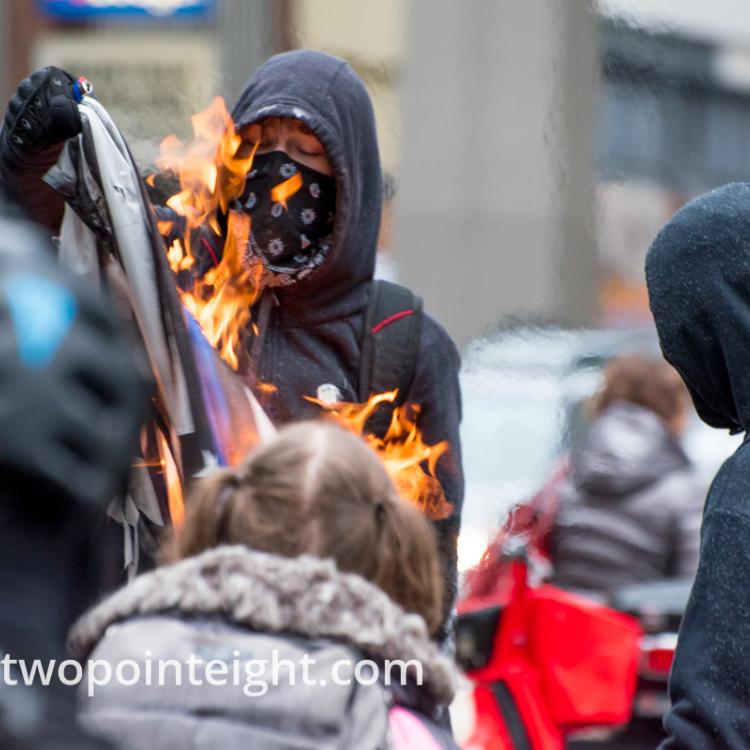Studio 2.8, December 7, 2019, McGraw Square Seattle, Pearl Harbor Day, Gallery Of Anarcho-Communist Counter-Protesters