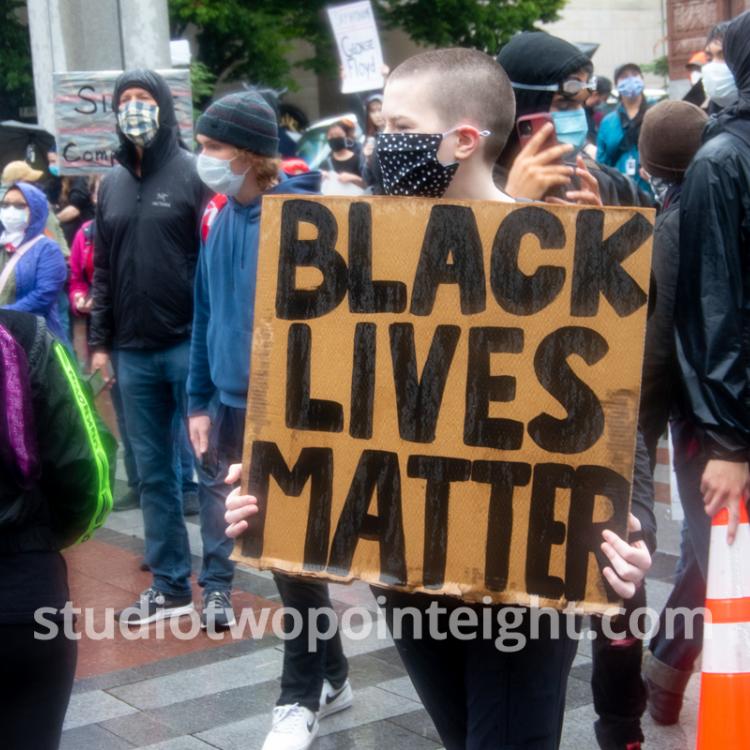 Studio 2.8, Seattle Protests, Black Lives Matter, George Floyd, May 30, 2020, Black Lives Matter Poster