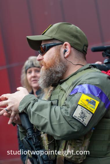 Seattle, Liberty or Death 2 Rally, December 1, 2018, Member Of The John Brown Gun Club Met With Washington Three Percent