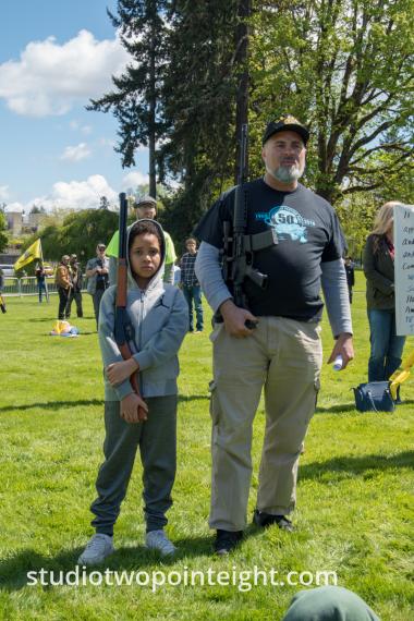 March For Our Rights 2.0, Gun Rights Rally, 2019 April 27, Father And Son With Rifles