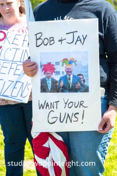 March For Our Rights 2.0, Gun Rights Rally, 2019 April 27, Close Up Of Bob And Jay Want Your Guns Poster