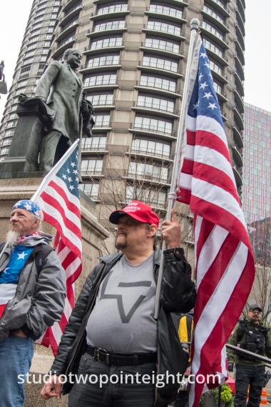 Studio 2.8, December 7, 2019, McGraw Square Seattle, Pearl Harbor Day Commemoration Demonstrators
