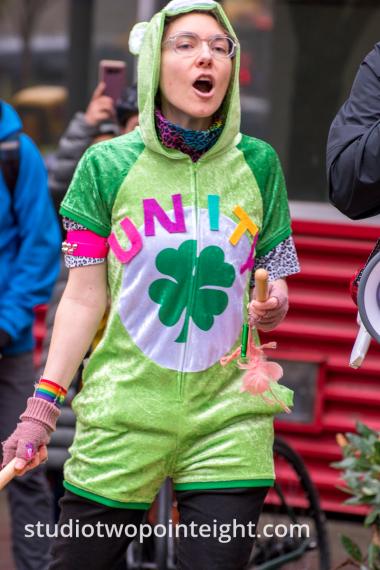 Studio 2.8, December 7, 2019, McGraw Square Seattle, Pearl Harbor Day, A Sparkle Bridge Counter Protester Shouted