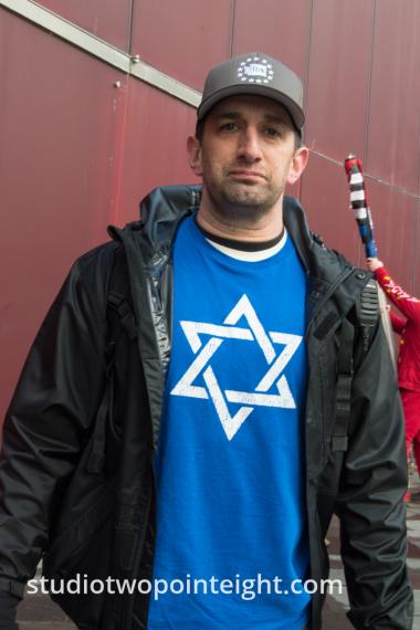 Studio 2.8, January 5, 2020, Seattle City Hall, Jewish Attendee Wore A Star of David Shirt To The Washington Three Percent United Against Hate Event